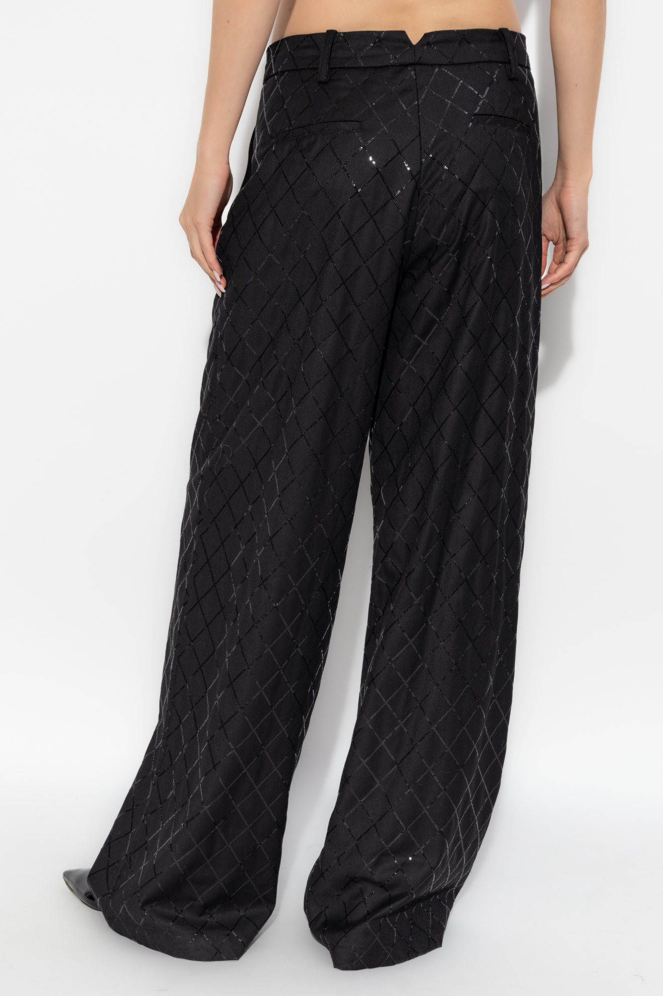 パンツ ROTATE Woman Pants Black 113326 100 Black Trousers with shimmering sequins ROTATE - Vitkac AS